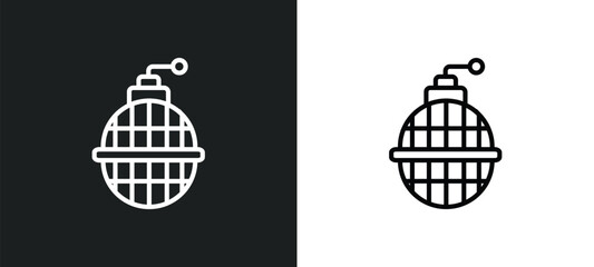 whizbang with rong icon isolated in white and black colors. whizbang with rong outline vector icon from army and war collection for web, mobile apps and ui.