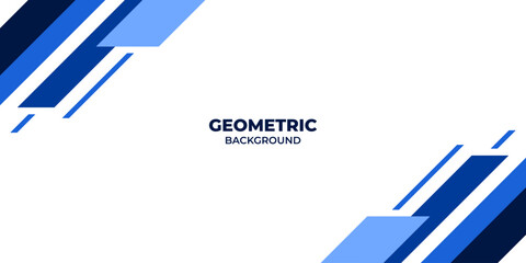 Abstract background for presentation with business concept and blue geometric shapes. Vector illustration
