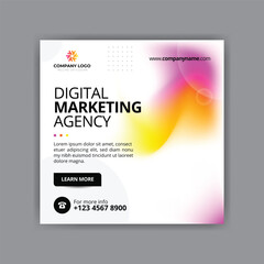 Minimal gradient digital marketing agency social media post