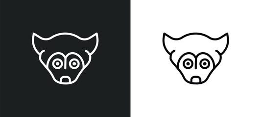 siberian husky icon isolated in white and black colors. siberian husky outline vector icon from animals collection for web, mobile apps and ui.