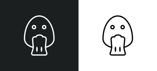 platypus icon isolated in white and black colors. platypus outline vector icon from animals collection for web, mobile apps and ui.