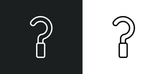 sickle icon isolated in white and black colors. sickle outline vector icon from agriculture farming collection for web, mobile apps and ui.