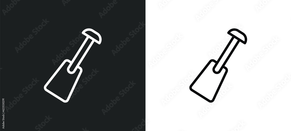 Poster digging bar icon isolated in white and black colors. digging bar outline vector icon from agricultur