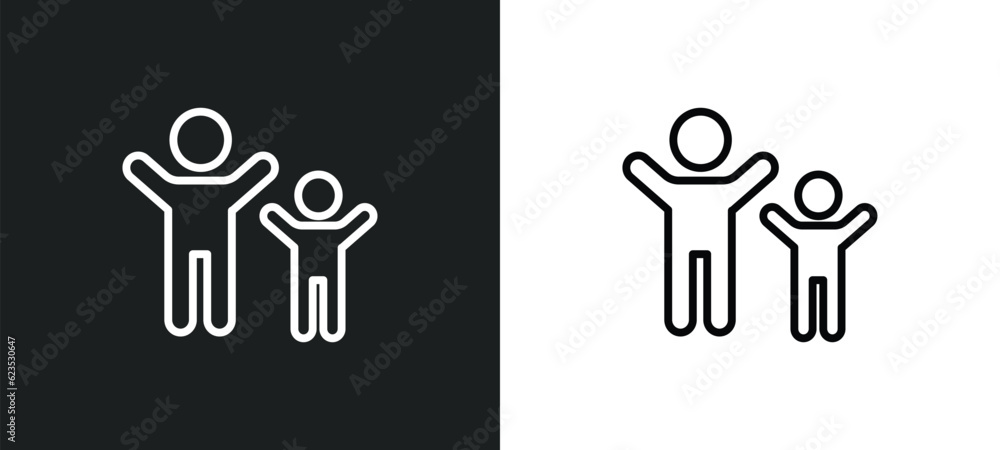 Poster aerobic icon isolated in white and black colors. aerobic outline vector icon from activity and hobbi