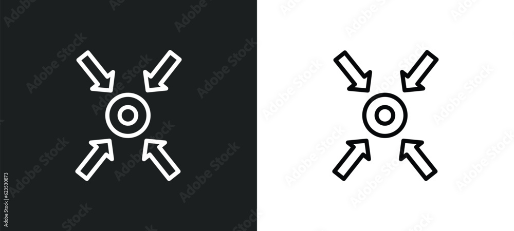 Poster collecting icon isolated in white and black colors. collecting outline vector icon from activity and