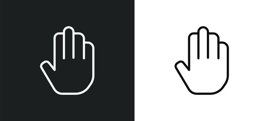 Fototapeta premium greeting icon isolated in white and black colors. greeting outline vector icon from activity and hobbies collection for web, mobile apps and ui.