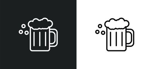 brewing icon isolated in white and black colors. brewing outline vector icon from activity and hobbies collection for web, mobile apps and ui.