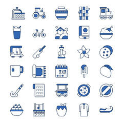 Pakistan icons set, pakistan culture, pakistan food, pakistan dress, pakistan city, etc