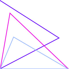 Geometric Corner Line Triangel Blue Pink