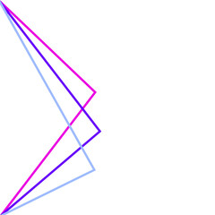 Geometric Corner Line Triangel Blue Pink