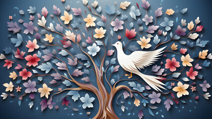 Peace illustration. Wallpaper international day of peace. World day of peace background