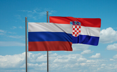 Croatia and Russia flag