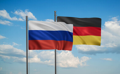 Germany and Russia flag