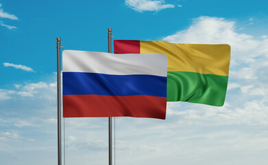 Guinea-Bissau and Russia flag