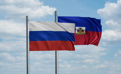 Haiti and Russia flag