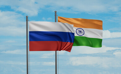 India and Russia flag