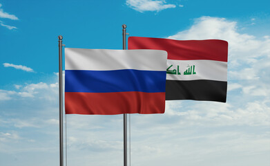 Iraq and Russia flag