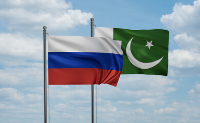 Pakistan and Russia flag