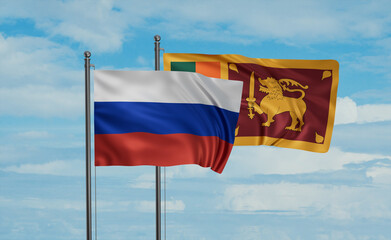 Sri Lanka and Russia flag