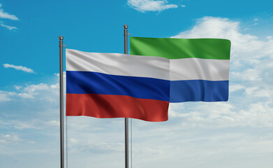 Sierra Leone and Russia flag