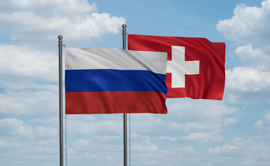Switzerland and Russia flag
