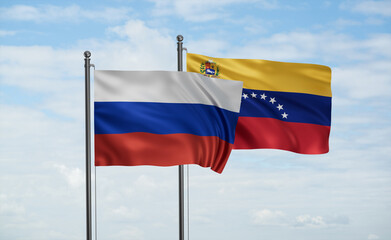 Venezuela and Russia flag