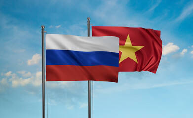 Vietnam and Russia flag