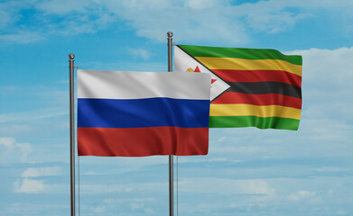 Zimbabwe and Russia flag