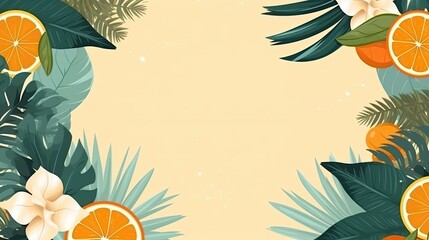 Fototapeta premium summer wallpaper tropical background with copy space