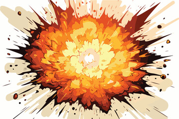 Cartoon vector explosion background