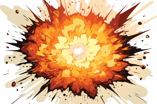 Cartoon vector explosion background