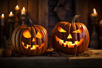 scary Halloween pumpkin head