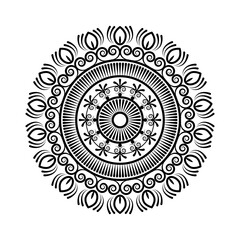 circular mandala, vintage, decorative, element. vector lineart illustration.