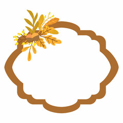 Autumn frames for decoration and design.