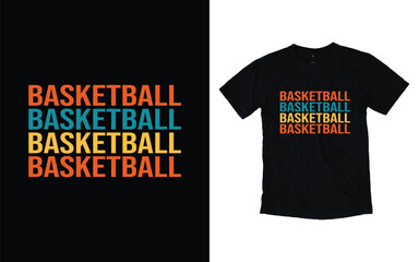 Fototapeta premium Basketball typography vector t-shirt design, Sports t-shirt design, Basketball t-shirt design for print