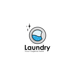 Loundry logo design vector graphics