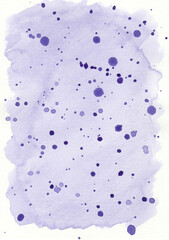 Watercolor Purple Stained Splatter Background