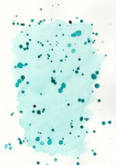 Obraz premium Watercolor Blue Stained Splatter Background