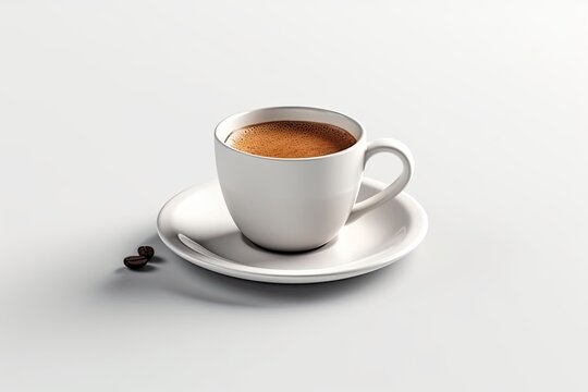 coffee in the minimalist style on isolated background