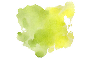 Green and Yellow Watercolor blob 2
