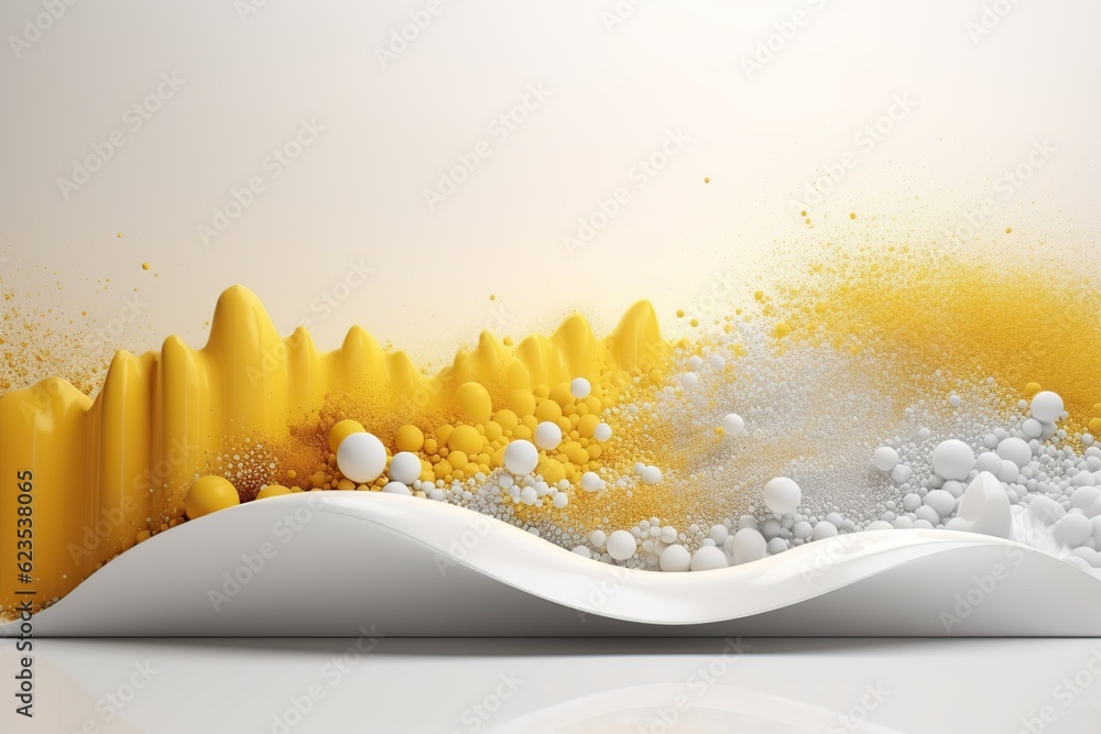 Poster network technology background futuristic tech yellow and white abstract background. low poly wire ma