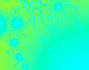 Abstract colorful blots on a simple gradient background. Light blue, green vector texture