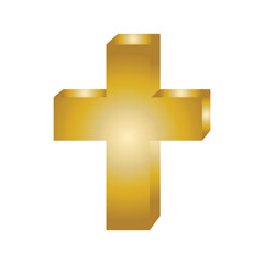 golden cross on black background