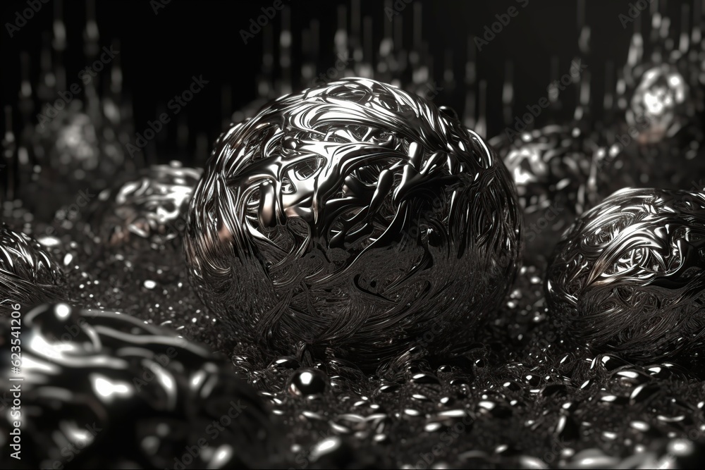 Poster network technology polygonal sphere digital silver abstract background. low poly sphere made with ge