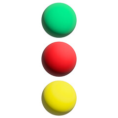 traffic lights isolated on tansparent