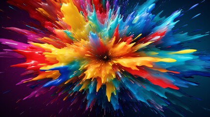 colorful powder explosion, abstract background