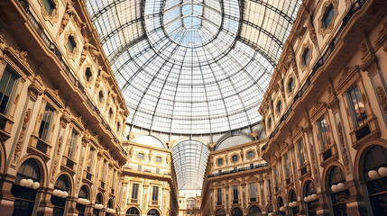 Naklejka premium Galleria Vittorio Emanuele II in Milan, Italy