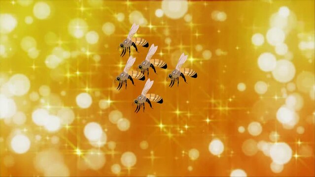 honey bees , flying bees, hornet