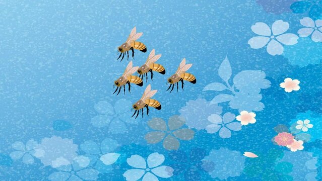 honey bees , flying bees, hornet