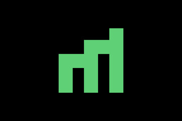 growth graph green Vector Logo Premium 